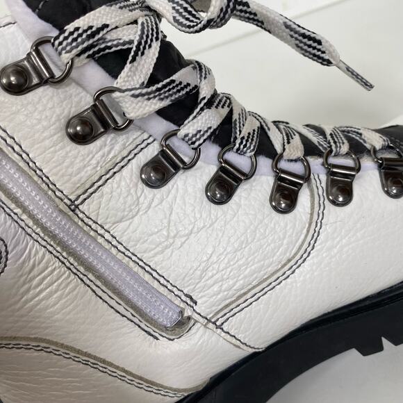 Bos. & Co. Gator Prima Fur Leather Boots Zip Up Ankle Ice Grip Insulated Size 37 - Picture 8 of 12